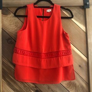 Cremieux Red Layered Top